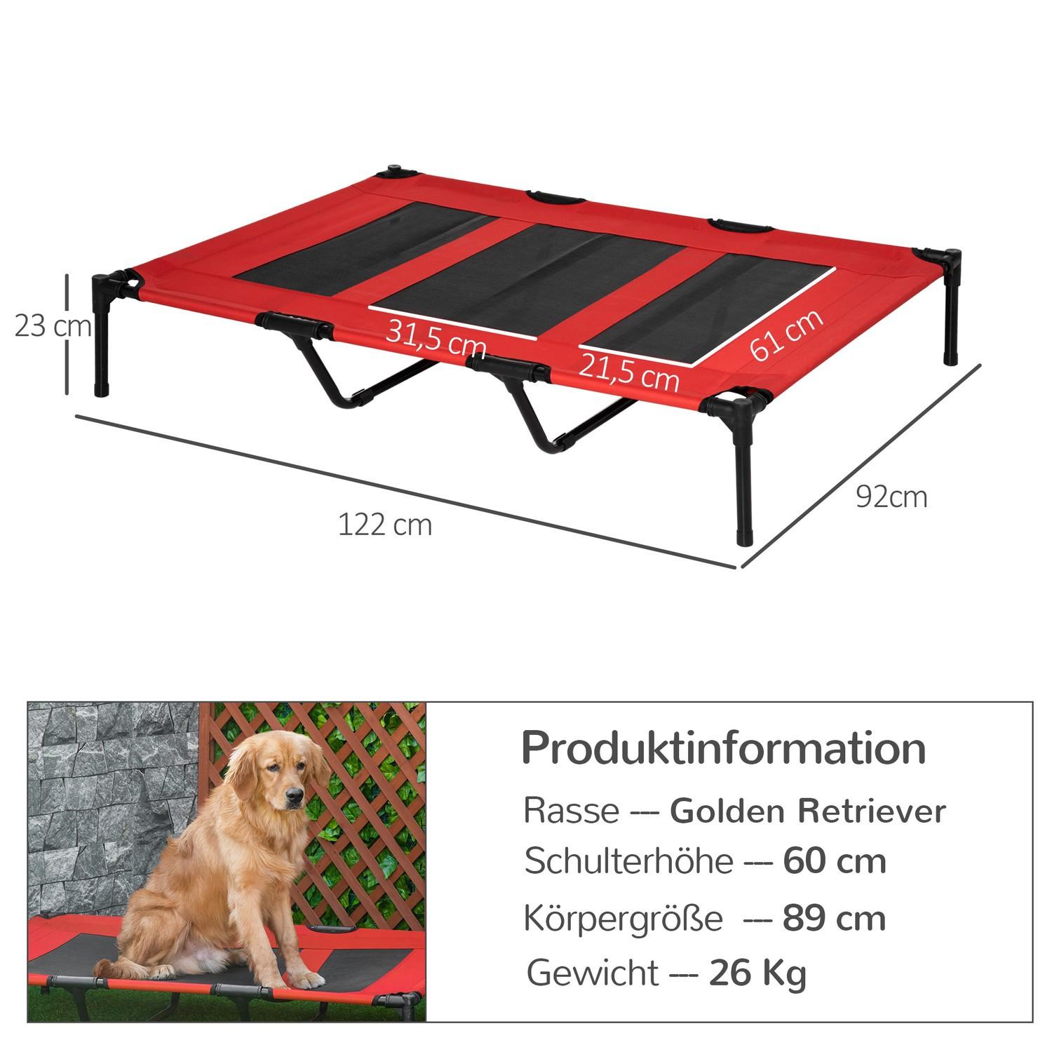 Northio  Cuccia Per Cani Cuccia Rialzata Per Cani Lettino Per Cani Posto Letto Per Cani Di Taglia Grande Metallo Oxford Rosso 