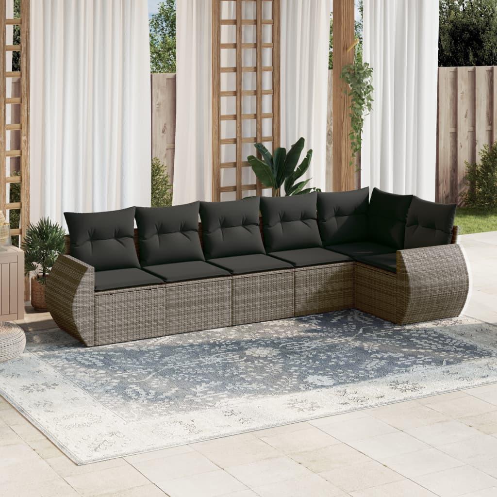 VidaXL set divano da giardino Polirattan  