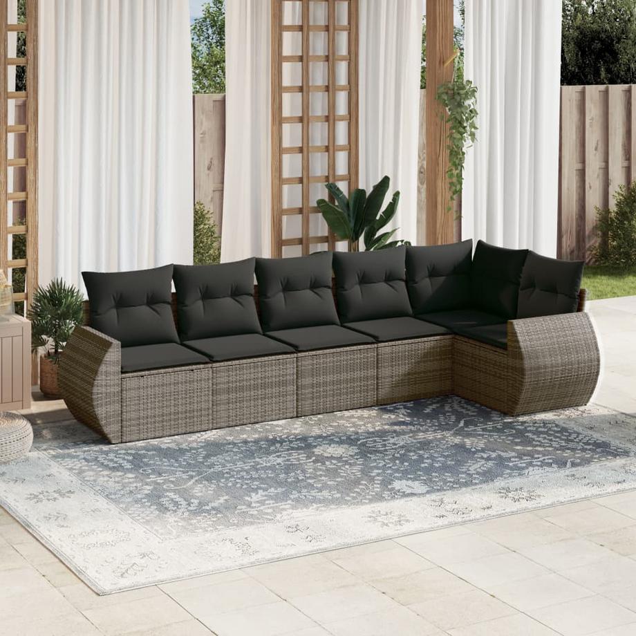 VidaXL Ensemble de canapés de jardin rotin synthétique  