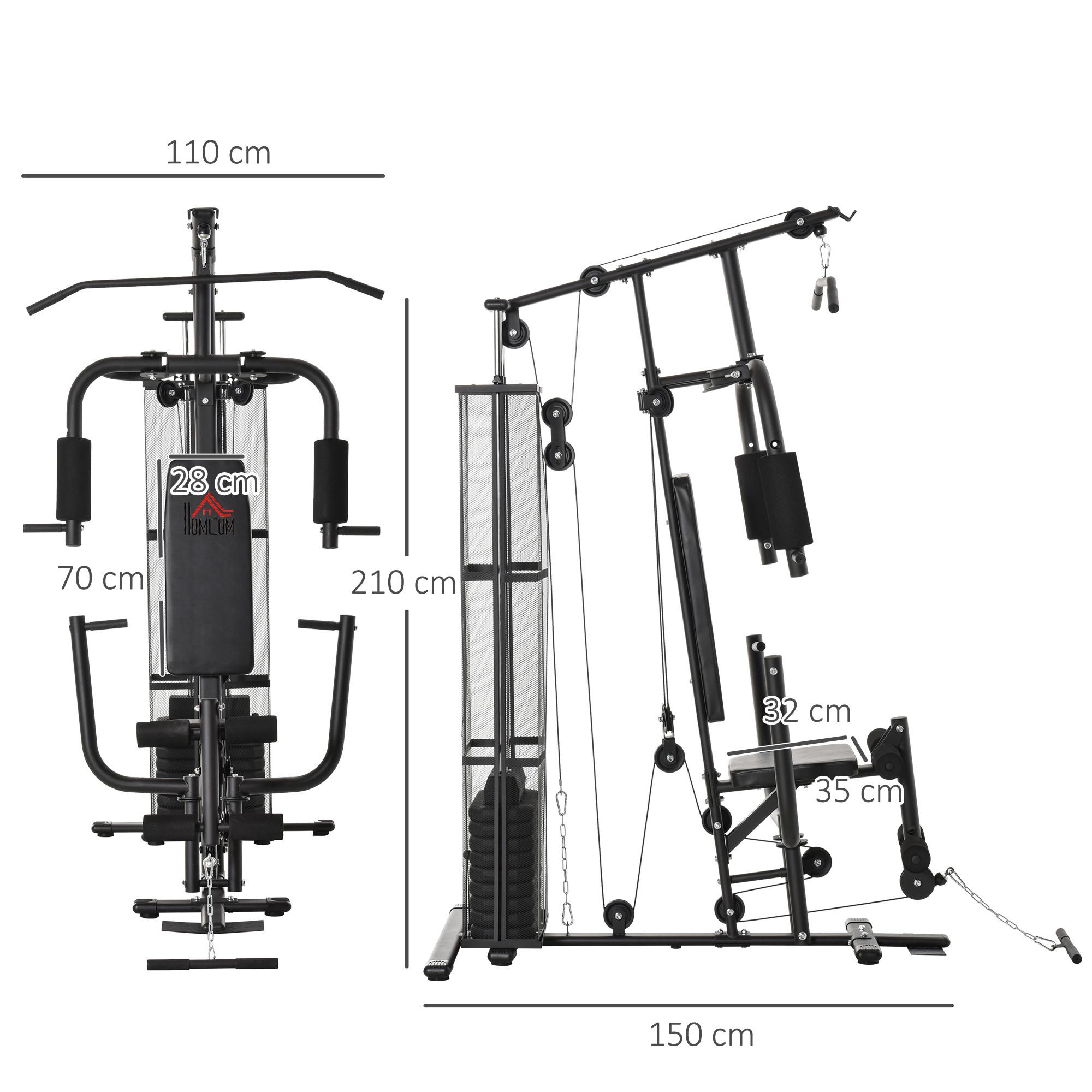 HOMCOM  Salle de sport multi-gym 