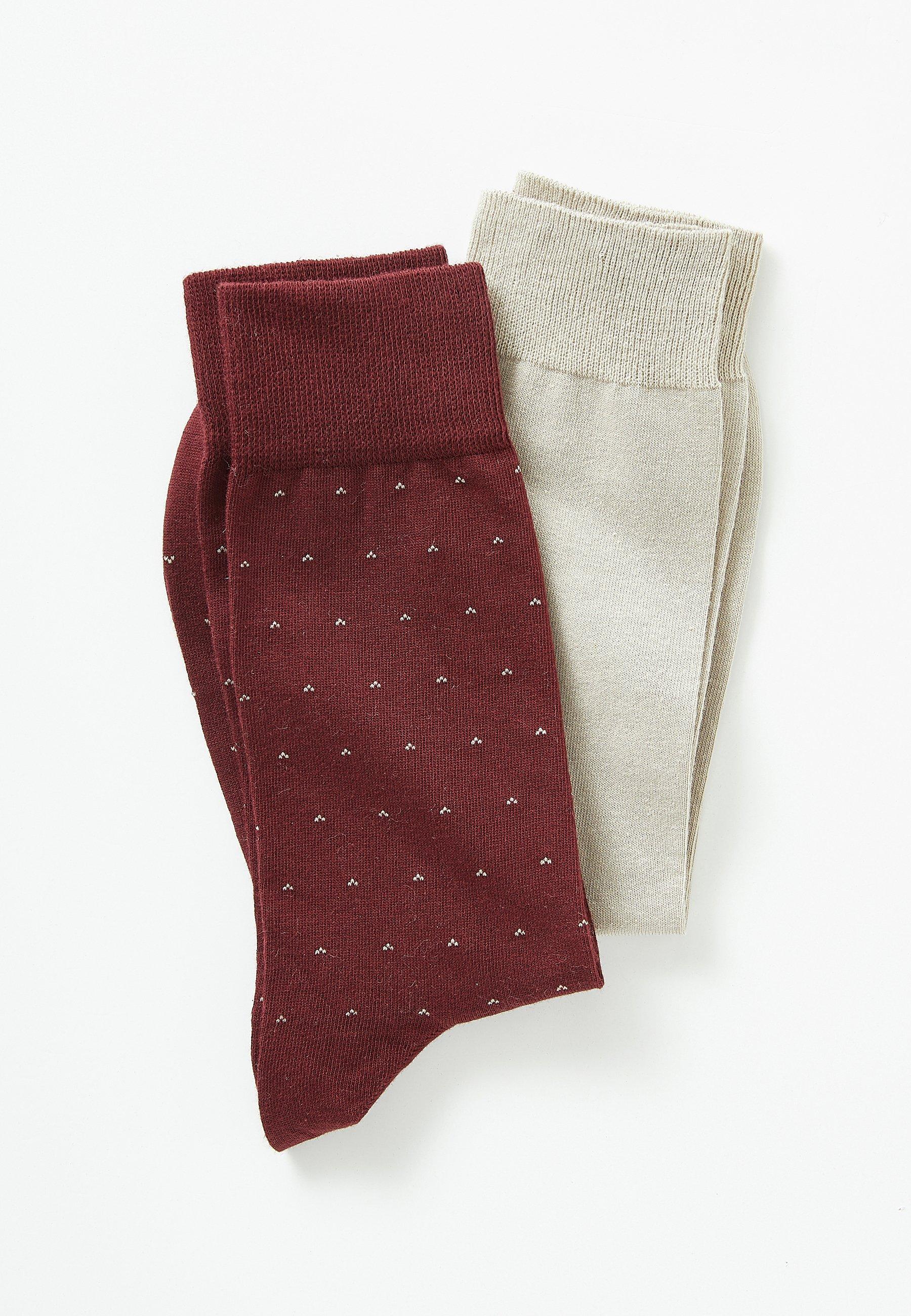 Image of 2er-pack Socken Mit Merinowolle. Herren Rot 42-44