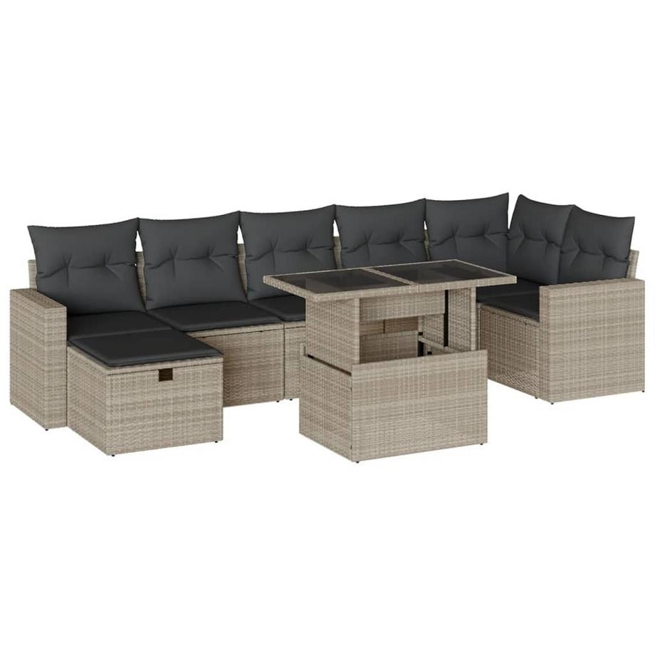 set divano da giardino Polirattan