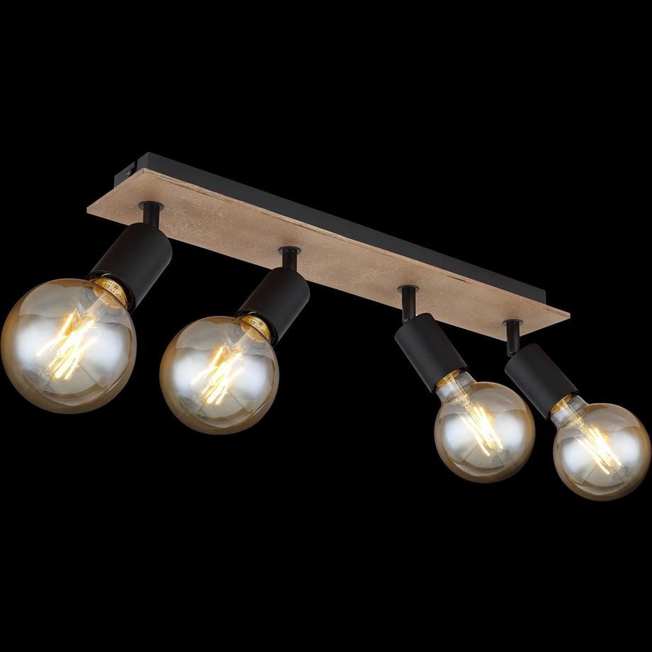 mutoni Spot Martha métal noir 4xE27  