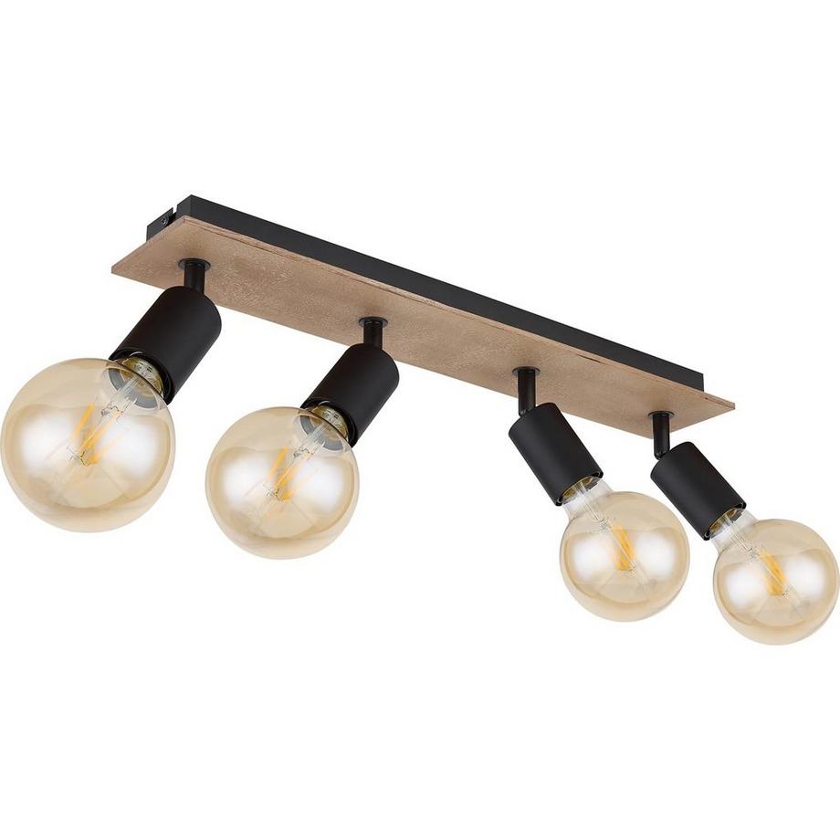 mutoni Spot Martha métal noir 4xE27  