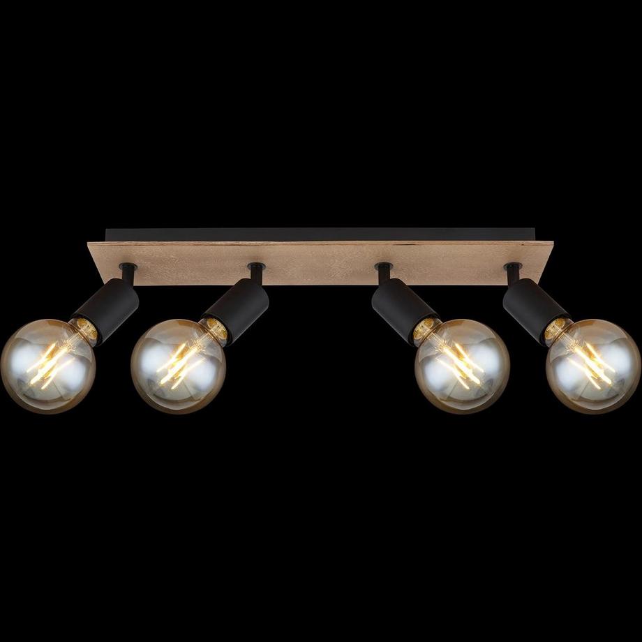 mutoni Spot Martha métal noir 4xE27  