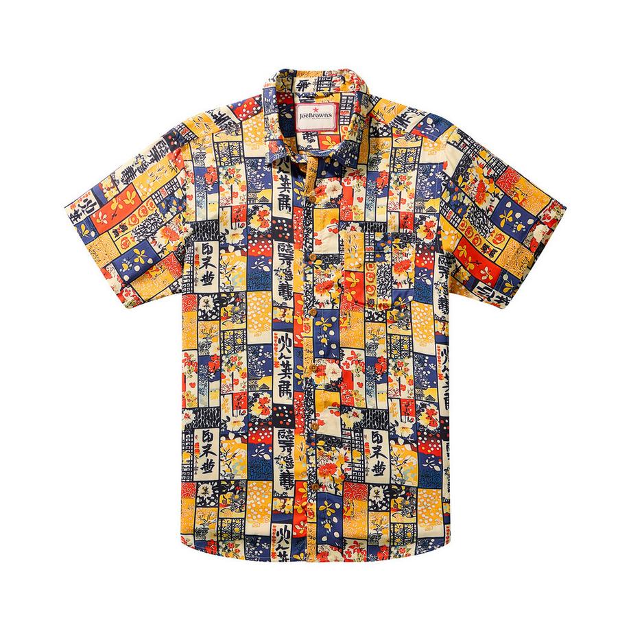 Joe Browns Chemise Patchwork Manches Courtes Style Japonais  
