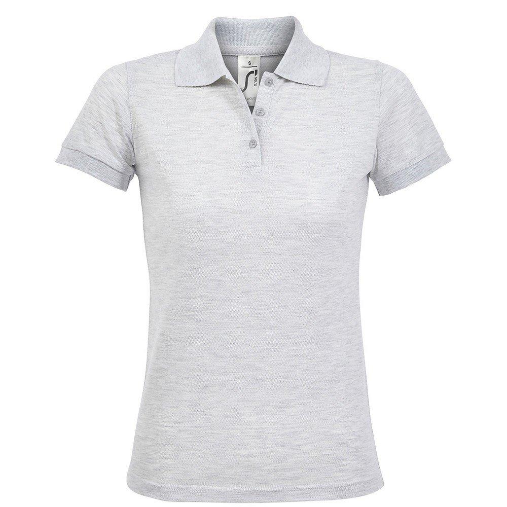 Image of Prime Pique Poloshirt, Kurzarm Damen Grau XL