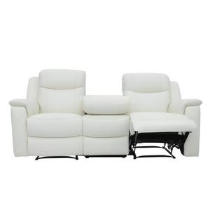 Vente-unique Relaxsofa Leder 3Sitzer ElfenbeinEVASION  