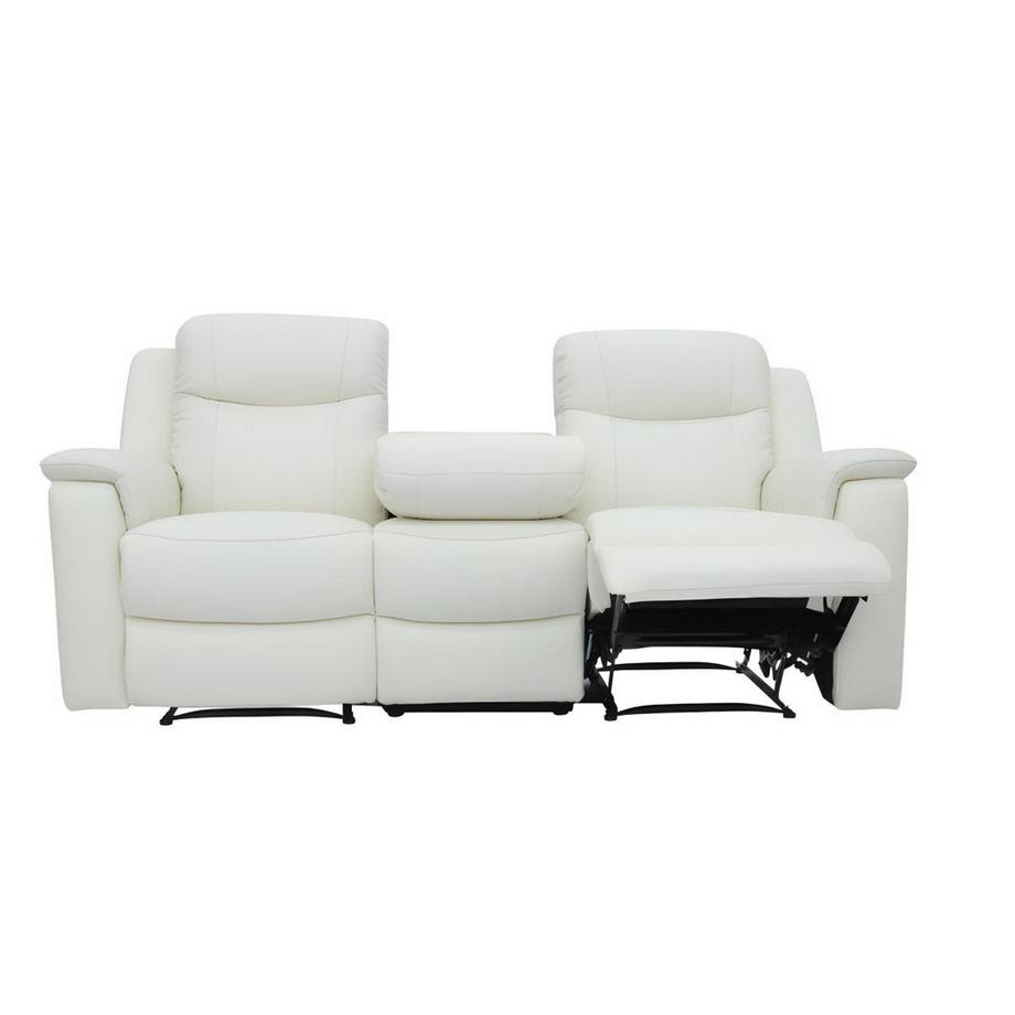 Vente-unique Relaxsofa Leder 3Sitzer ElfenbeinEVASION  