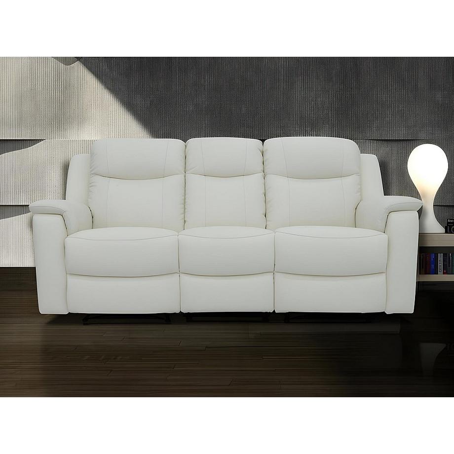 Vente-unique Relaxsofa Leder 3Sitzer ElfenbeinEVASION  