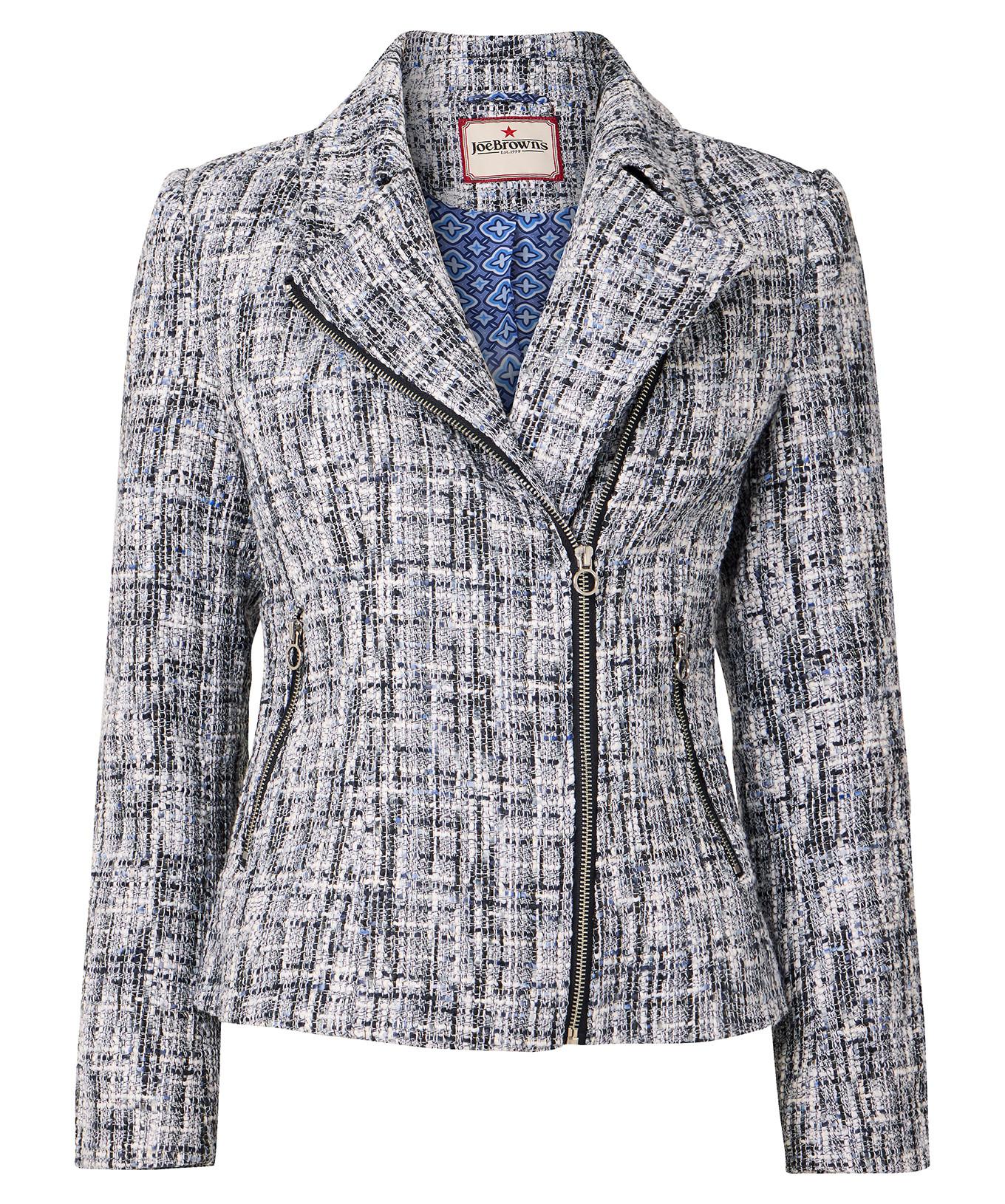 Joe Browns Veste Motard Tweed Asymétrique  