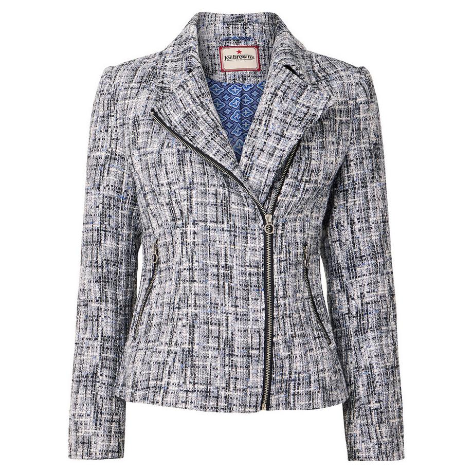 Joe Browns Asymmetrische Biker Tweed Jacke  
