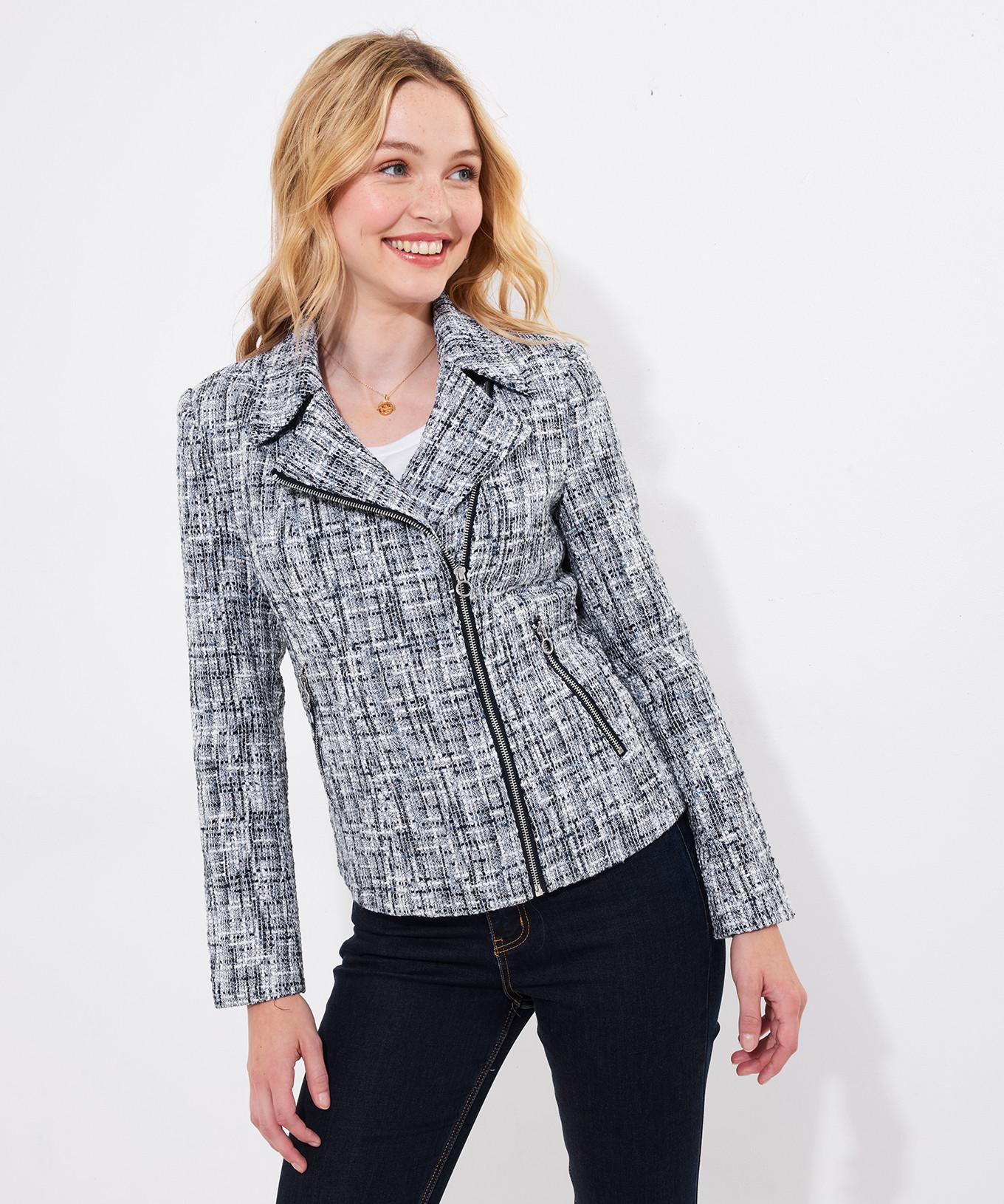 Joe Browns Veste Motard Tweed Asymétrique  