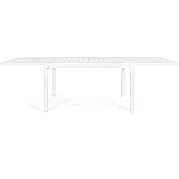 Table extensible de jardin Pelagius 135-270x90 blanc