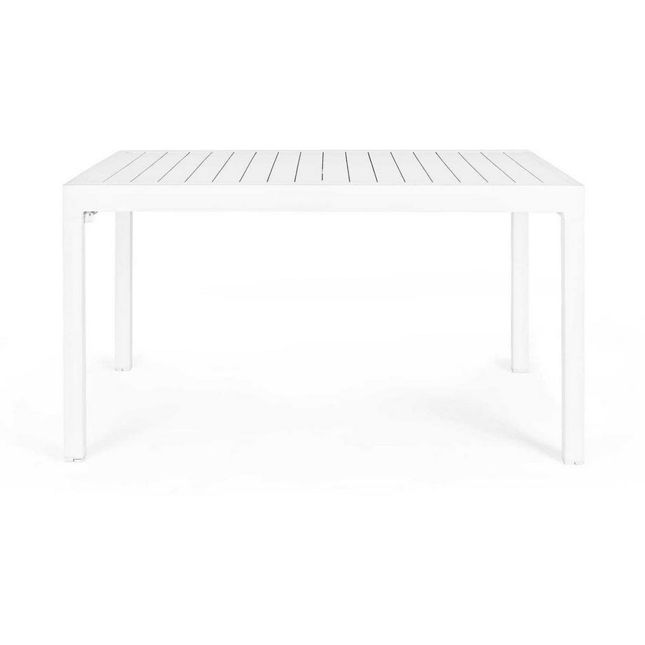 mutoni Table extensible de jardin Pelagius 135-270x90 blanc  