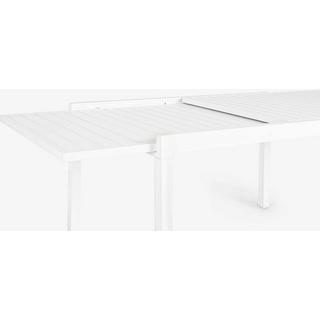 mutoni Table extensible de jardin Pelagius 135-270x90 blanc  