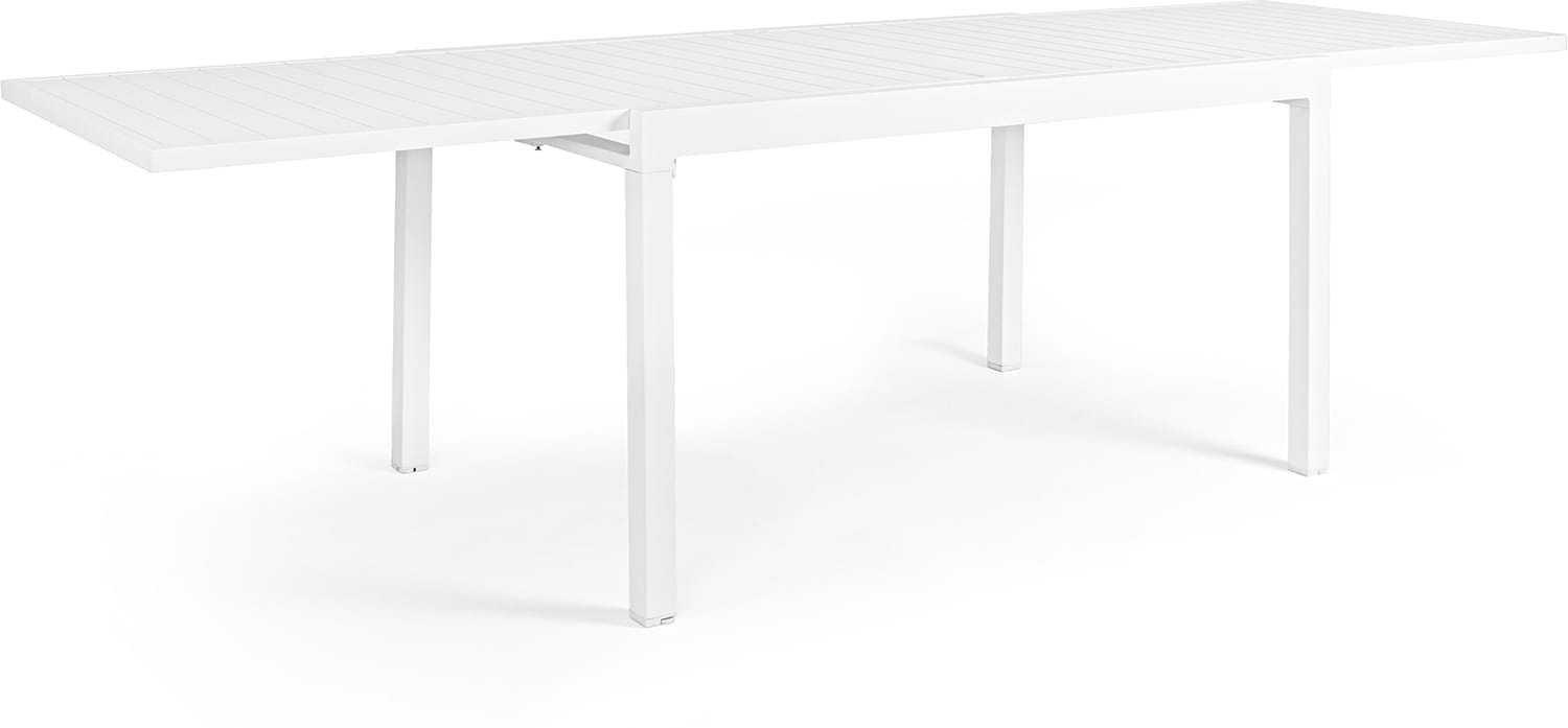 mutoni Table extensible de jardin Pelagius 135-270x90 blanc  