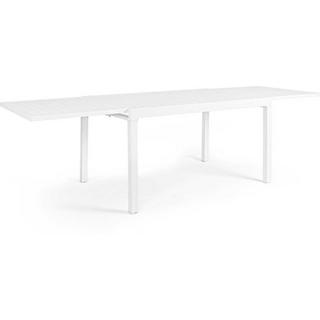 mutoni Table extensible de jardin Pelagius 135-270x90 blanc  