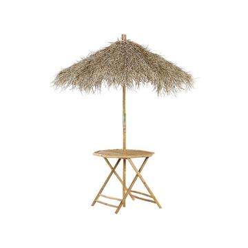 Table avec parasol en Bambou Boho MOLISE