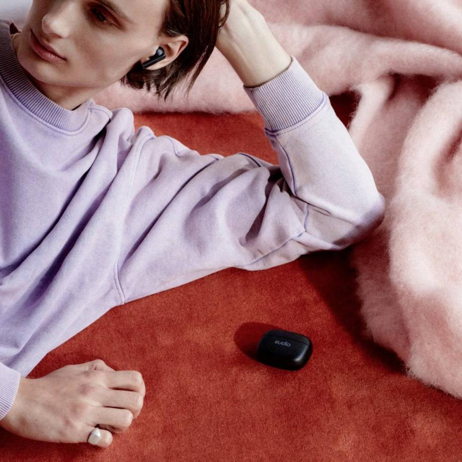 SUDIO  A1 Pro In Ear Headset Bluetooth® Stereo Schwarz Noise Cancelling Headset, Ladecase, Touch-Steu 