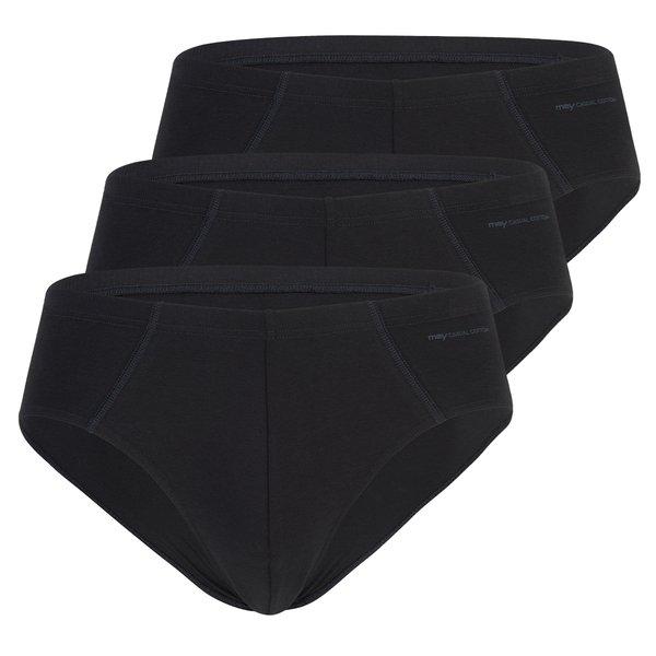 Image of 3er Pack Casual Cotton - Slip Unterhose Herren Schwarz XL