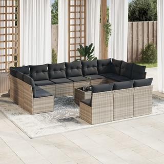 VidaXL set divano da giardino Polirattan  