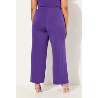 Ulla Popken  Pantalon en jersey à jambe large et taille élastique saphir foncé 