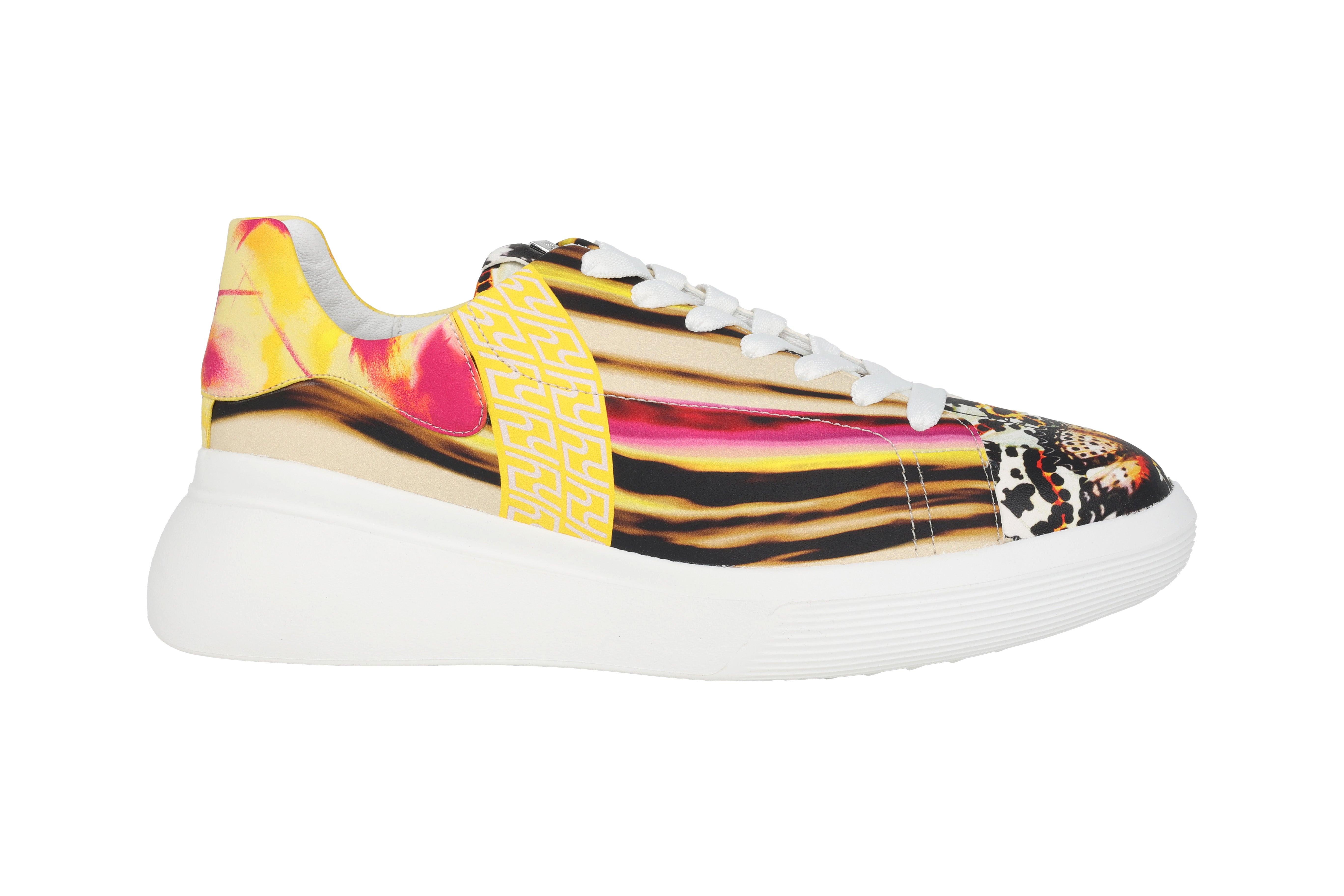 Image of 1-103910-4999 - Leder Sneaker Damen Weiss Bedruckt 38