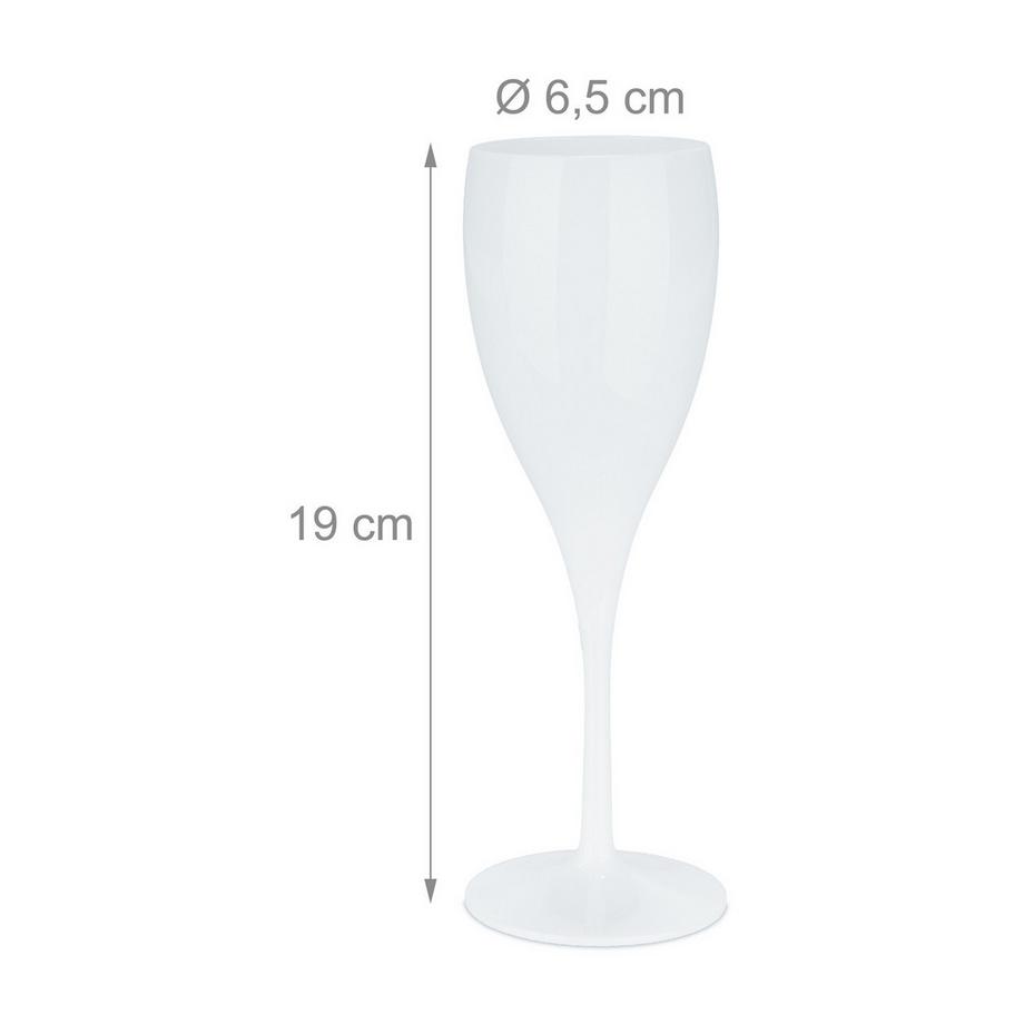 B2X Sektgläser aus Kunststoff, 6er-Set  