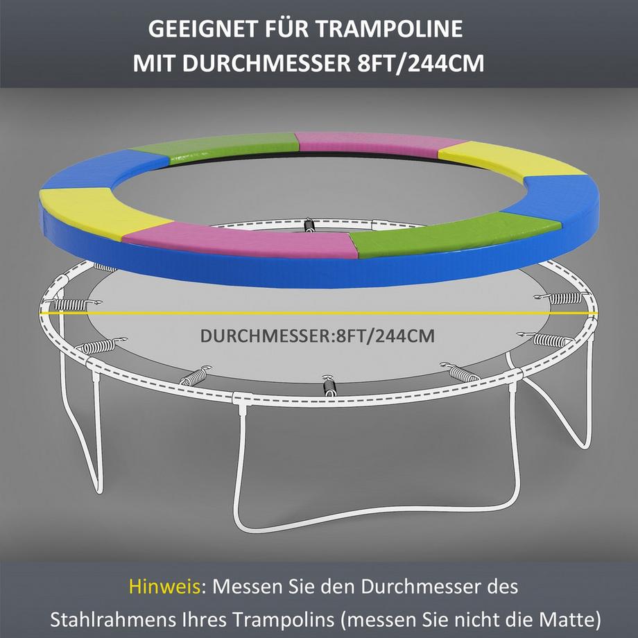 Northio  Copertura Per Bordo Trampolino Ø244 Cm, Protezione Uv, Resistente Alle Intemperie, Accessori Per Trampolino 