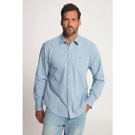 JP1880  Chemise aspect lin. Manches longues et col Kent. Coupe Modern Fit. 