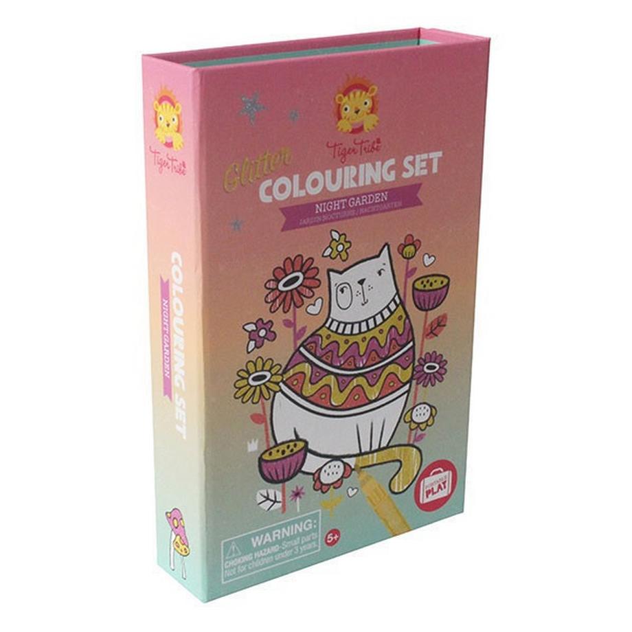 Tiger Tribe  Set de coloriage paillette, Jardin Nocturne, Tiger Tribe 