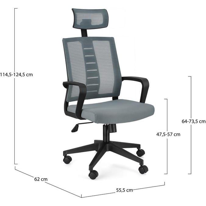 mutoni Bürostuhl Roman Kopf dunkelgrau  