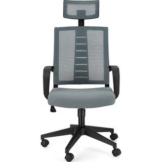 mutoni Chaise de bureau tête romaine gris foncé  