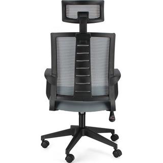 mutoni Chaise de bureau tête romaine gris foncé  