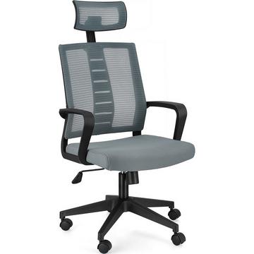 Chaise de bureau tête romaine gris foncé