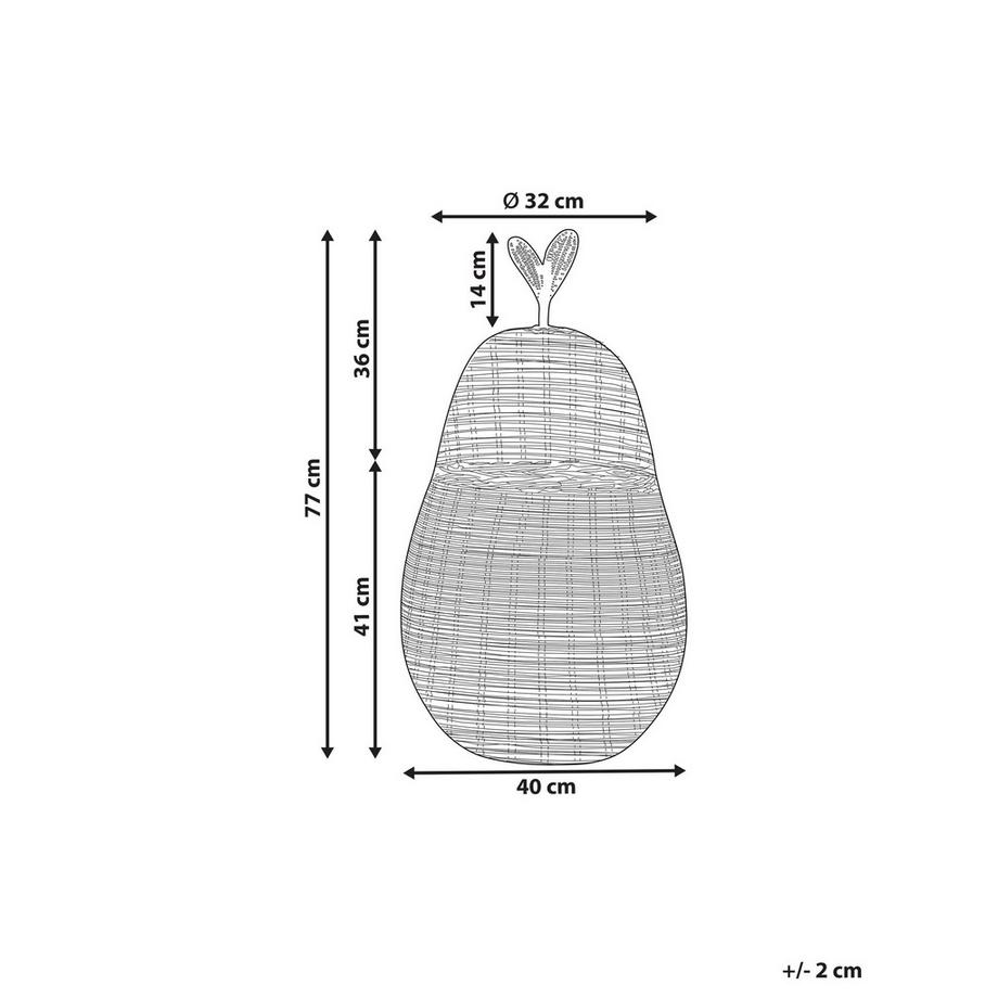 Beliani Korb en Rattan  VAGSOY  
