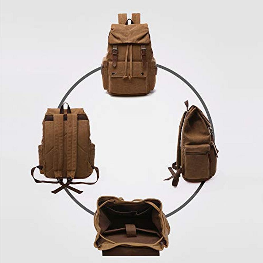 Only-bags.store Canvas Vintage Laptop Rucksack  