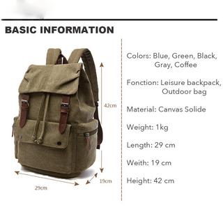 Only-bags.store Canvas Vintage Laptop-Rucksack, Rucksack für Wandern, Reisen, geräumige Tasche  