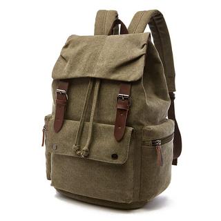 Only-bags.store Canvas Vintage Laptop-Rucksack, Rucksack für Wandern, Reisen, geräumige Tasche  