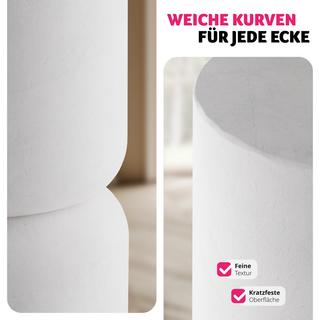 Tectake 2er Set Beistelltisch  Amine Chubby-Design robustes Magnesiumoxid  