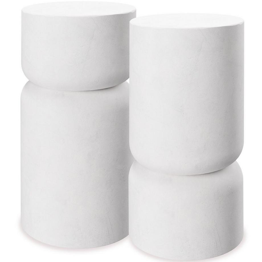 Lot de 2 tables d'appoint AMINE avec design arrondi