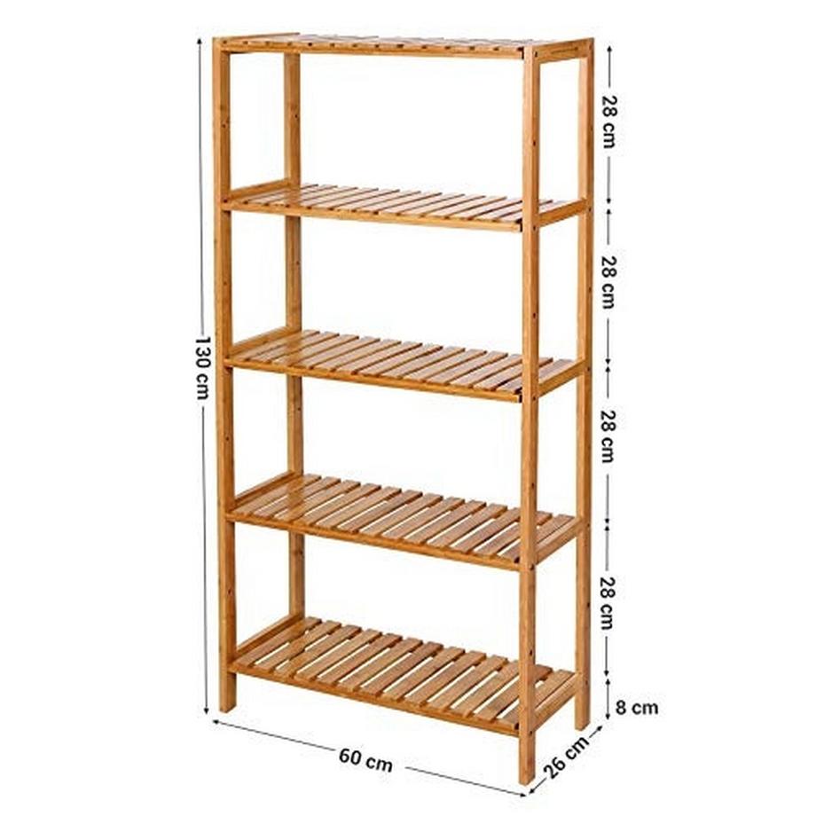 Pricenet  Étagère réglable en bambou - Installation écologique et facile 