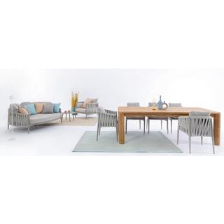 mutoni Table basse de jardin Aminta gris clair (lot de 2)  