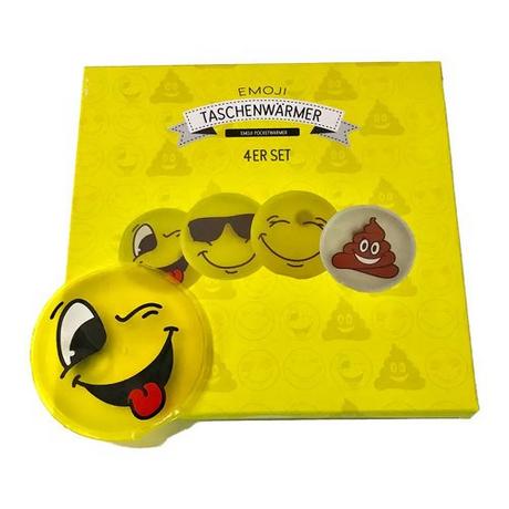 Geschenkidee  Taschenwärmer 4er Set Emoji 