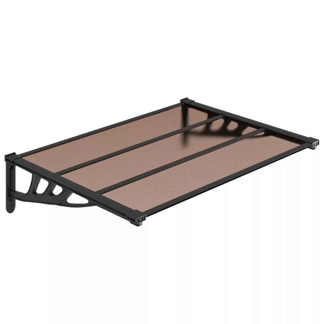 VidaXL - Auvent de porte polycarbonate, One Size, Noir