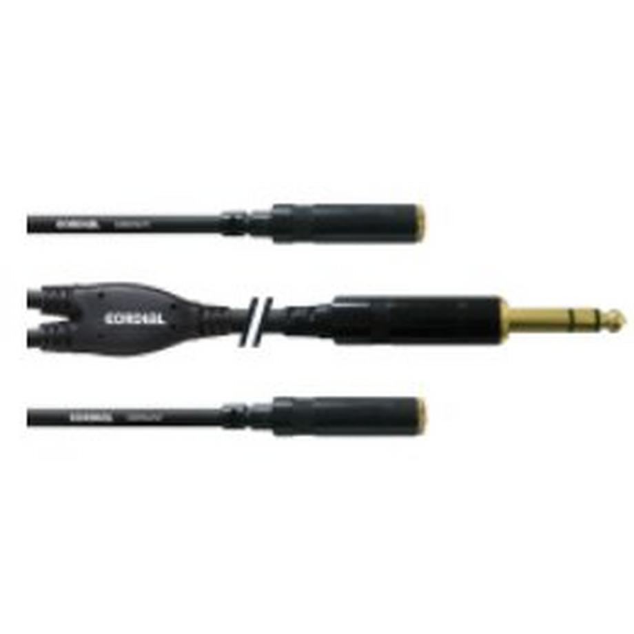 Cordial CFY 0.3 VYY Audio-Kabel 0,3 m 2 x 3.5mm 6.35mm Schwarz
