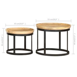 VidaXL Table d'appoint bois  