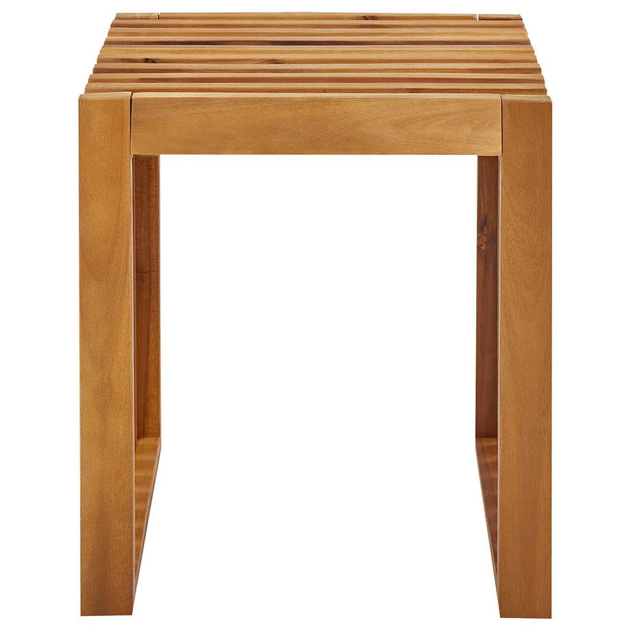 Beliani Gartenhocker 2er Set aus Akazienholz Rustikal BELLANO  