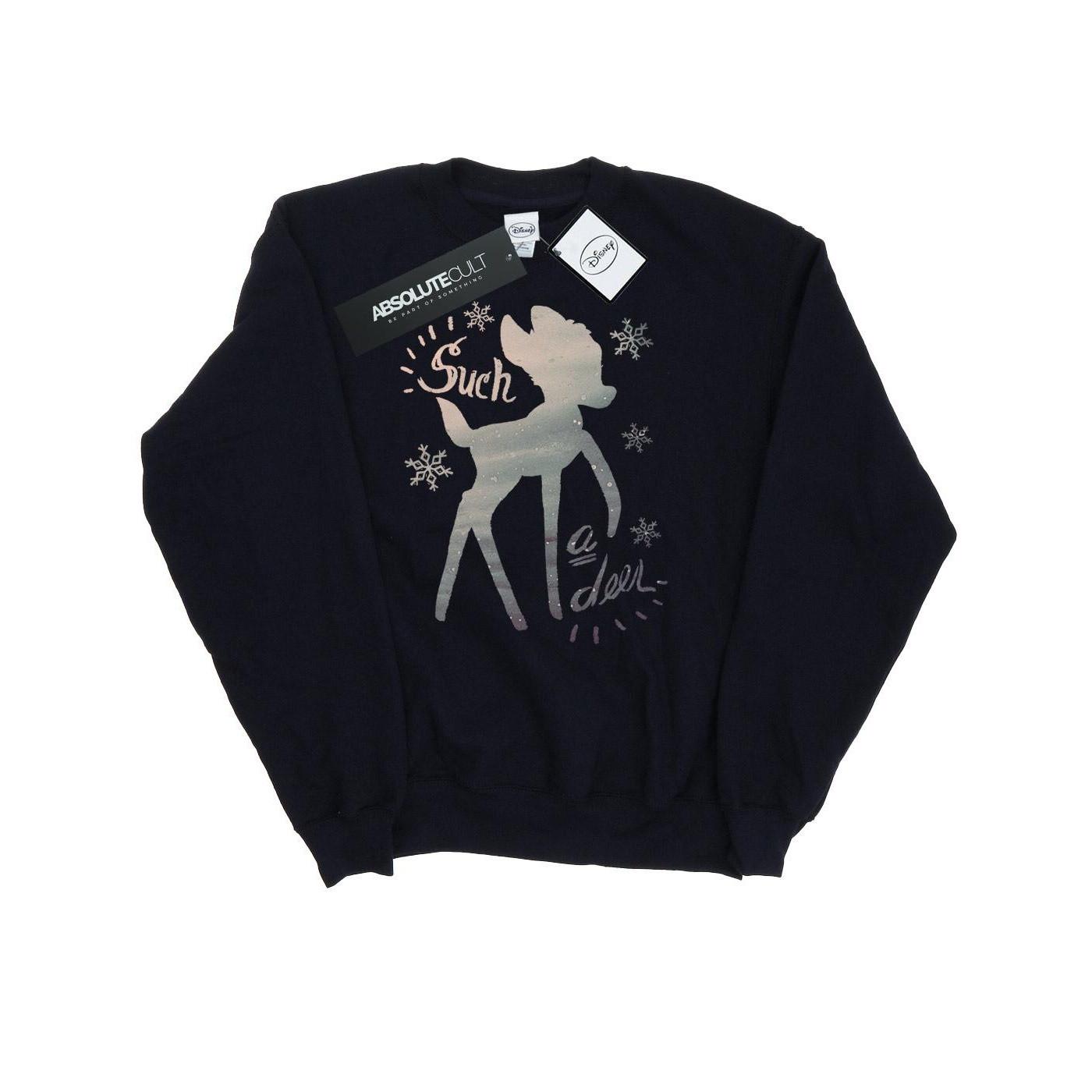 Image of Bambi Winter Deer Sweatshirt Damen Schwarz S